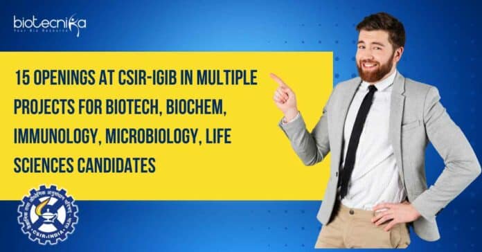 IGIB Jobs 2023 For