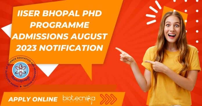 IISER Bhopal Admission 2023