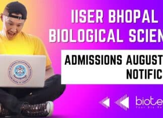 IISER Bhopal MSc Admission