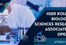 IISER Kolkata Biological Sciences Research Associate Job Opening, Attend Walk-In IISER Kolkata Biological Science