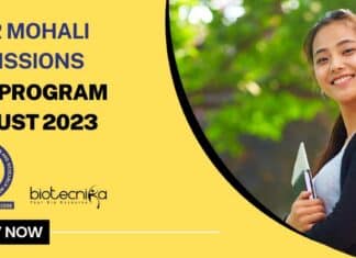 IISER Mohali 2023 Admission