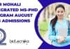 IISER Mohali Integrated MS-PhD Program August 2023 Admissions IISER Mohali Integrated Admissions