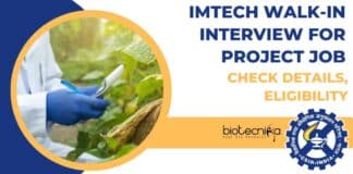 IMTECH Job Agricultural Sciences