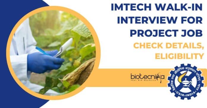 IMTECH Job Agricultural Sciences