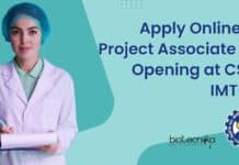 Apply Online For Project Associate Job Opening at CSIR-IMTECH IMTECH Vacancies Online 2023