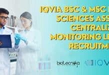 IQVIA BSc & MSc Life Sciences Assoc Centralized Monitoring Lead Recruitment IQVIA Mumbai Jobs