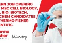 Intern Job Opening For MSc Cell Biology, Mol Bio, Biotech, Biochem Candidates at Thermo Fisher Scientific Intern Job Opening For