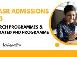 JNCASR Admissions 2023