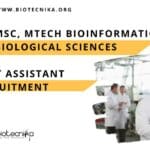 JNCASR MSc, MTech Bioinformatics, Biological Sciences Project Assistant Recruitment JNCASR Bioinformatics Project Job