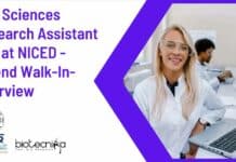Life Sciences Research Assistant Job at NICED – Attend Walk-In-Interview Life Sciences Research Assistant