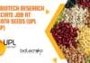 MSc Biotech Research Associate Job at Advanta Seeds (UPL Group) MSc Biotech Research Associate