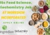MSc Food Science, Biochemistry Job at Ingredion Incorporated, Apply Online MSc Food Science