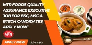 MTR Foods Quality Assurance