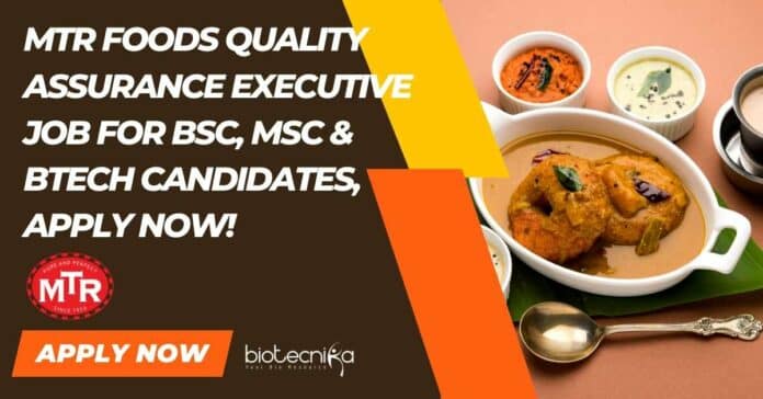 MTR Foods Quality Assurance