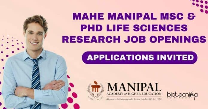 Manipal Research Jobs Recruitment