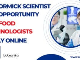 McCormick Scientist Job Opportunity