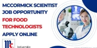 McCormick Scientist Job Opportunity