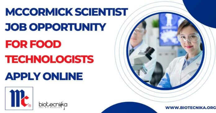McCormick Scientist Job Opportunity