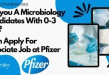 Are you A Microbiology Candidates With 0-3 Exp, Then Apply For Associate Job at Pfizer Microbiology Jobs at Pfizer