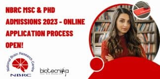 NBRC Admissions 2023 MSc