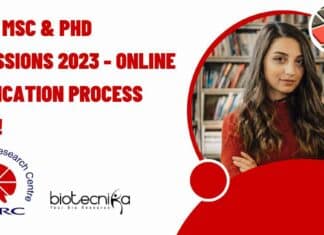 NBRC Admissions 2023 MSc