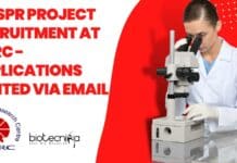 CRISPR Project Recruitment at NBRC – Applications Invited Via Email NBRC Agricultural Sciences Project