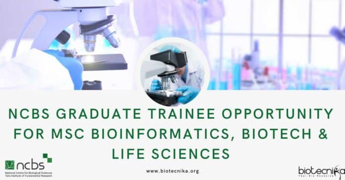 NCBS Graduate Trainee Job