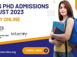 NCCS PhD 2023 Admission