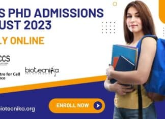 NCCS PhD 2023 Admission