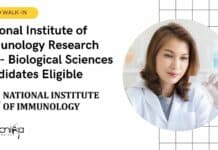 National Institute of Immunology Walk-In For Research Job – Biological Sciences Candidates Eligible NII Biological Sciences PhD