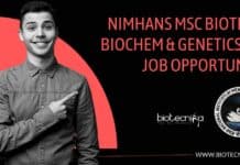 NIMHANS MSc Biotech, Biochem & Genetics JRF Job Opportunity NIMHANS JRF Vacancy 2023
