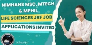 NIMHANS Project JRF Vacancy