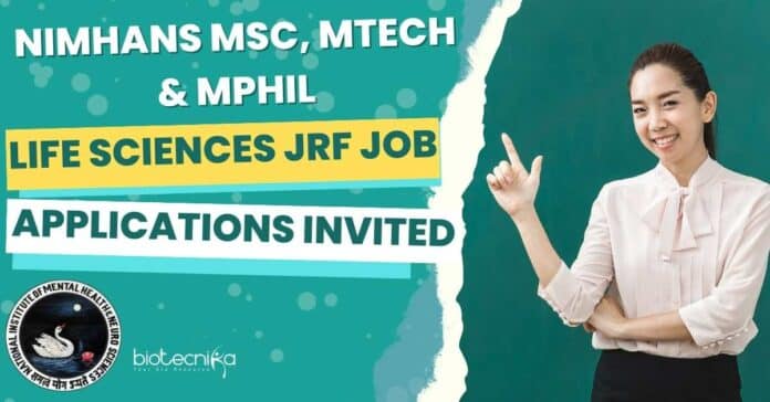 NIMHANS Project JRF Vacancy