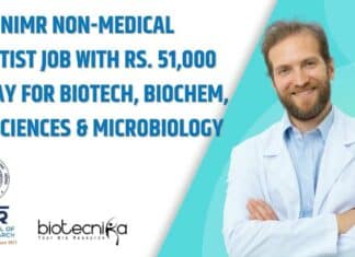 NIMR Non-Medical Scientist Job