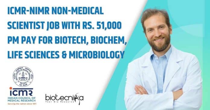 NIMR Non-Medical Scientist Job