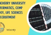 Pondicherry University Bioinformatics, Comp Biology, Life Sciences JRF Recruitment Pondicherry University Bioinformatics
