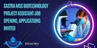 SASTRA MSc Biotechnology Project