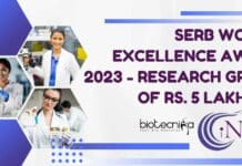 SERB Women Excellence Award 2023 – Research Grant of Rs. 5 Lakhs PA SERB Women Excellence 2023 Award