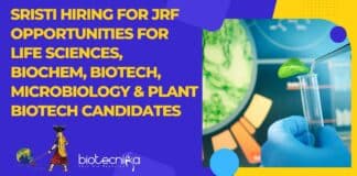 SRISTI Hiring For JRF