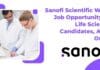 Sanofi Scientific Writer Job Opportunity For Life Sciences Candidates, Apply Online Sanofi Scientific Writer Vacancy