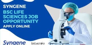 Syngene BSc Lab Jobs