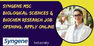 Syngene MSc Biological Sciences