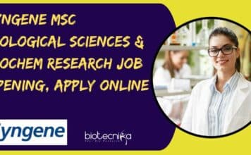 Syngene MSc Biological Sciences