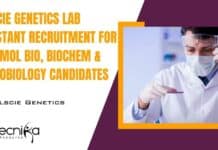 Telscie Genetics Lab Assistant Recruitment For MSc Mol Bio, Biochem & Microbiology Candidates Telscie Genetics Lab Assistant