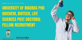 University of Madras PhD