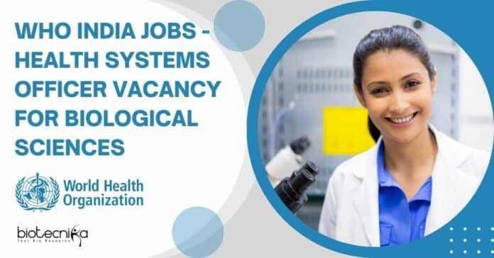 WHO India Jobs