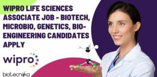 Wipro Life Sciences Associate Job