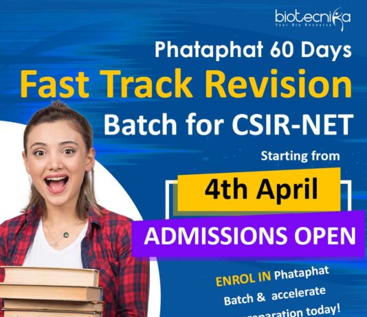 CSIR NET Revision 2023 Batch Biotecnika - Admissions Open!