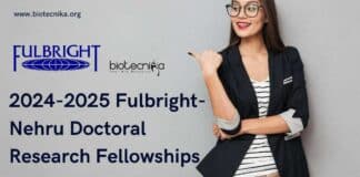 2024-2025 Fulbright-Nehru Doctoral Research
