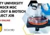 Amity University AIMMSCR MSc Biology & Biotech Project Job, Apply Online Amity University AIMMSCR MSc